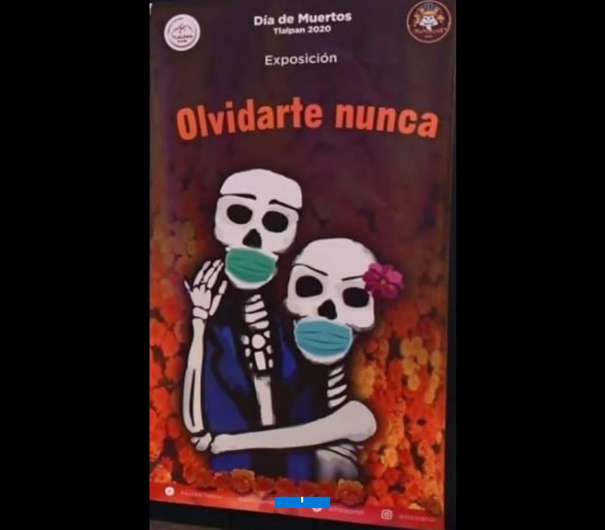 Cartel de los festejos por el Día de Muertos en Tlalpan. Foto cortesía