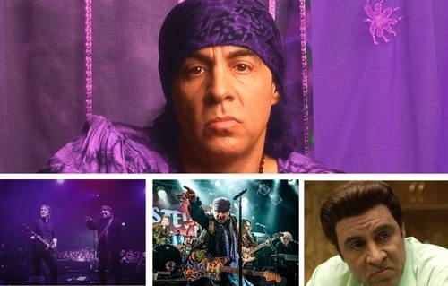 Los Beatles me encaminaron hacia una vida de música, dice. Las imágenes, en unos de sus conciertos y, como Silvio, en la serie Los Soprano. Foto cortesía Steven van Zandt