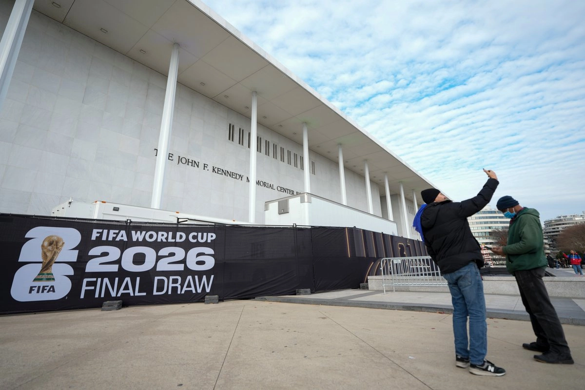 El Kennedy Center, en Washington, previo al sorteo del Mundial 2026, el 4 de diciembre de 2025. Foto 