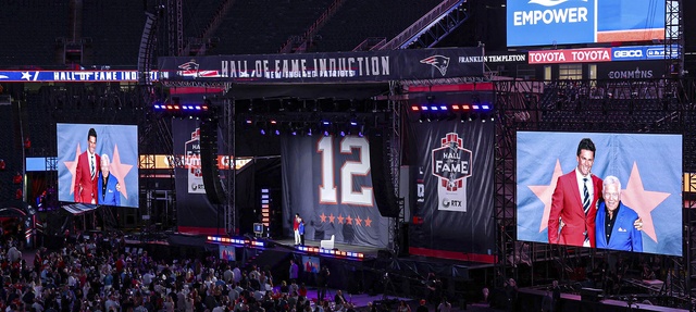 Tom Brady enters the Patriots Corridor of Fame