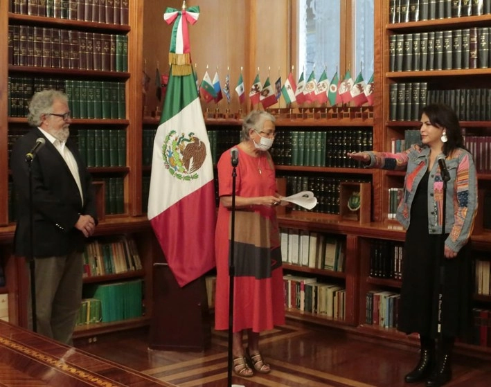 Esta tarde, la secretaria de Gobernación, Olga Sánchez Cordero, tomó la protesta de ley a Fabiola Alanís, como titular de la Comisión Nacional para Prevenir y Erradicar la Violencia contra las Mujeres (Conavim). Foto cortesía de la Secretaría de Gobernación 
