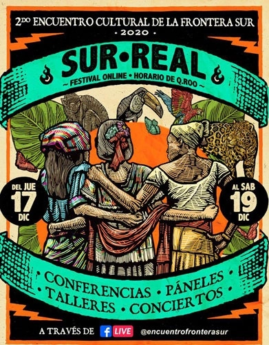 Cartel de la segunda edición del festival, cortesía del también llamado Encuentro Cultural de la Frontera Sur