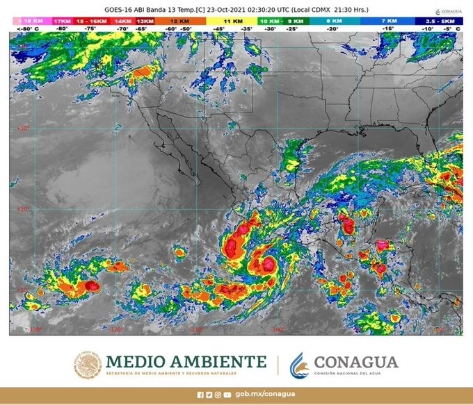 La Conagua alertó sobre lluvias intensas.