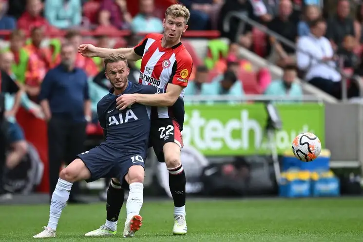 Tottenham y Brentford dividieron puntos en su primer partido de la temporada 2023-2024 de la Liga Premier. Foto Afp