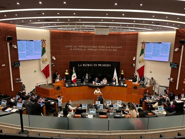Sala de sesiones del Senado de la República en imagen de archivo. Foto Luis Castillo 