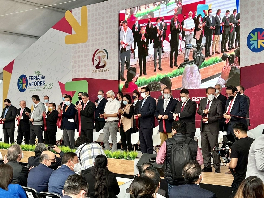 Inauguración de la Feria de las Afores, en la Ciudad de México, el 21 de julio de 2022. Foto tomada del Twitter de @Amafore_mx