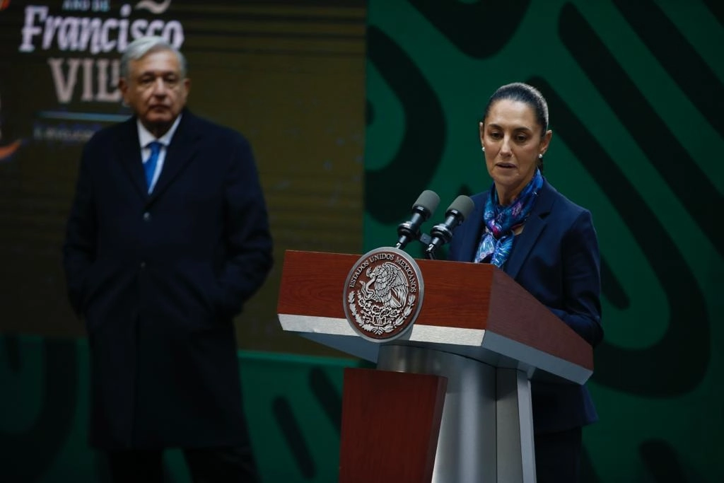 La jefa del Gobierno capitalino, Claudia Sheinbaum, durante la conferencia matutina presidencial en el Palacio del Ayuntamiento en CDMX, el 20 de enero de 2023. Foto José Antonio López