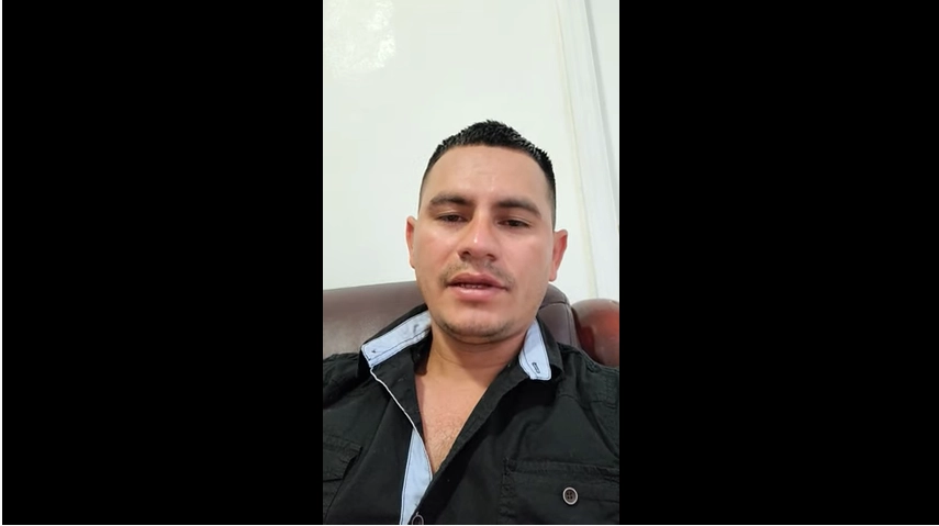 Captura de imagen de un video que Misael Obregón, tío del menor, subió para informar la situación.   