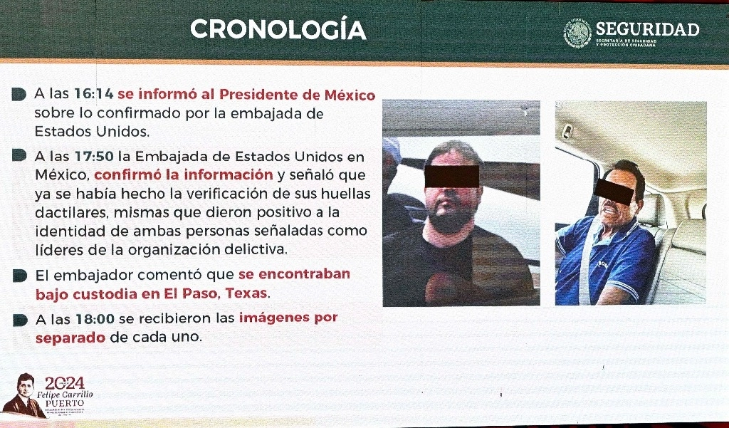 Joaquín Guzmán López, hijo de ‘El Chapo’, e Ismael Zambada, ‘El Mayo’, en imágenes del 26 de julio de 2024. Foto Afp