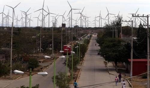 Campo eólico en La Venta, Oaxaca. Foto Francisco Olvera / archivo
