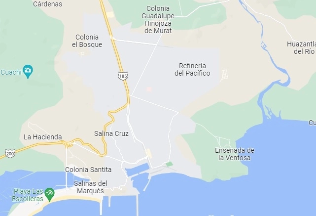 Autoridades reportaron que el incendio en la refinería de Salina Cruz, Oaxaca ya fue controlado. Foto Google Maps