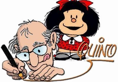 Ilustración de Joaquín Salvador Lavado Tejón, alias 'Quino' junto a personaje más famoso: Mafalda en imagen de archivo. Foto