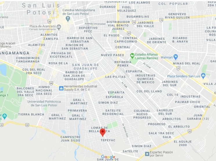 El ataque provocó la movilización policiaca para ubicar a los agresores. Imagen tomada de Google Maps