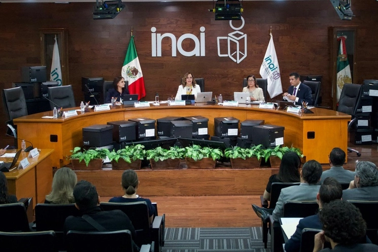 Los comisionados del Inai retomaron actividades luego de que la Suprema Corte de Justicia de la Nación dio el fallo a su favor para que el organismo regresara a sesionar con cuatro de los siete consejeros, el 30 de agosto de 2023. Foto Cuartoscuro