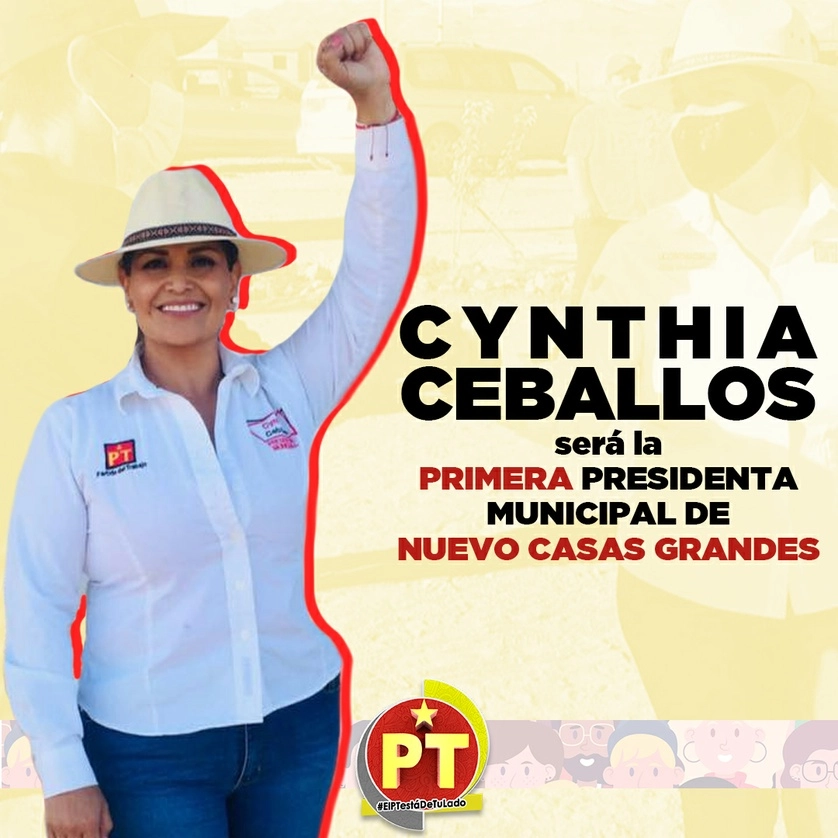 La candidata ganadora de Nuevo Casas Grandes. Foto @ptchihuahua