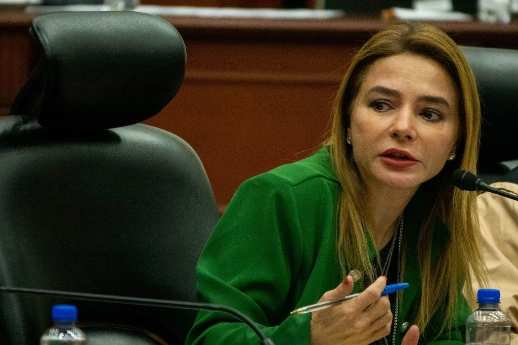 La consejera electoral Carla Astrid Humphrey durante la sesión extraordinaria del Instituto Nacional Electoral, en la sede central. Foto Cuartoscuro / Archivo