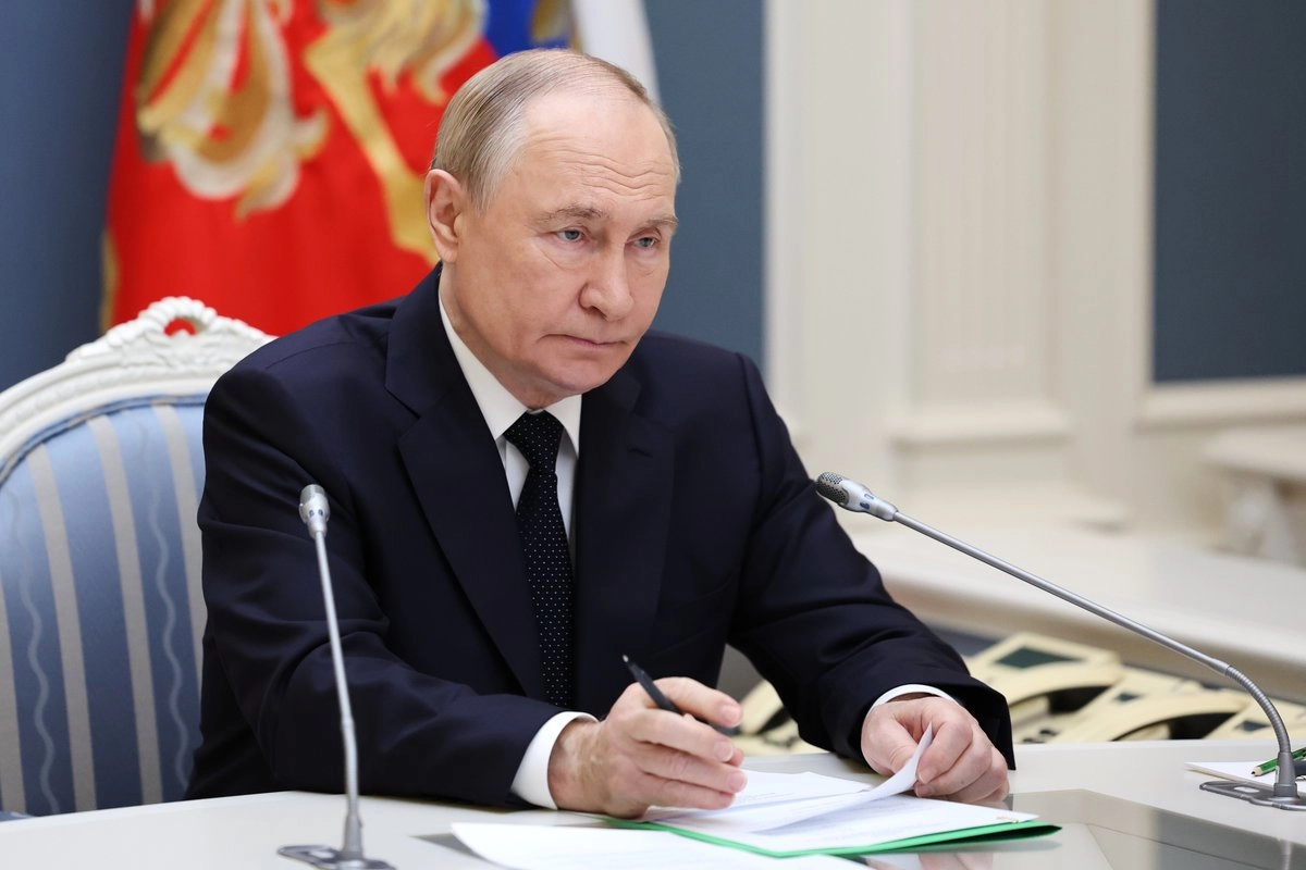 El presidente ruso, Vladímir Putin, realiza un ejercicio de fuerzas nucleares estratégicas por videoconferencia desde el Centro de Situación Presidencial del Kremlin en Moscú, el miércoles 22 de octubre de 2025. 