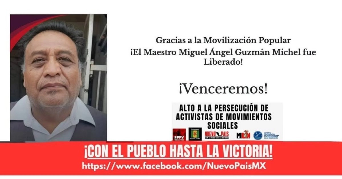 Organizaciones sociales celebraron la liberación del activista. Foto