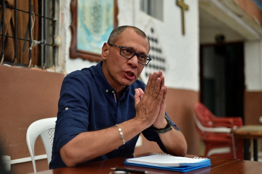 El ex vicepresidente detenido de Ecuador, Jorge Glas, en imagen del 13 de octubre de 2017. Foto Afp