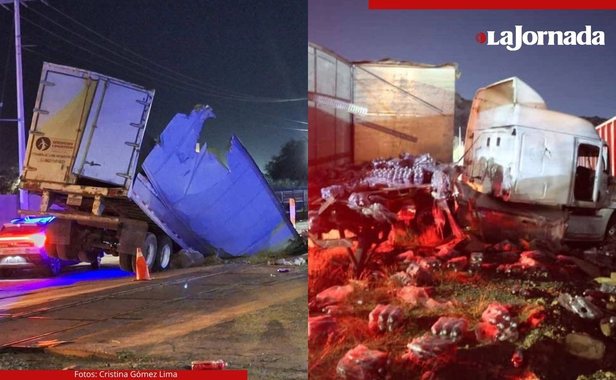 Tras el impacto, la caja del tráiler terminó desintegrada, dispersa sobre las vías y terrenos contiguos, mientras que la cabina fue arrastrada varios metros por la fuerza del tren antes de quedar finalmente detenida. Pese a la magnitud del siniestro, no se reportaron personas lesionadas. Fotos