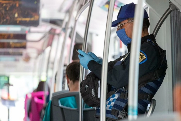 La SSC informó que se hace un seguimiento permanente de los tres policías de la SSC que dieron positivo al coronavirus. Foto LA JORNADA/Pablo Ramos  