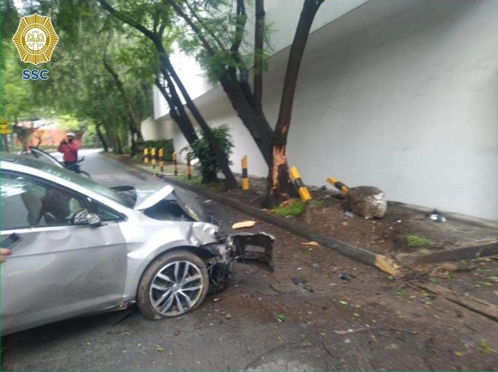 Así quedó el auto. Foto SSC