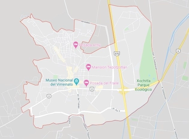 Un pasajero y dos presuntos asaltantes resultaron muertos durante un atraco a un camión de pasajeros en la México-Querétaro. Foto Google Maps 