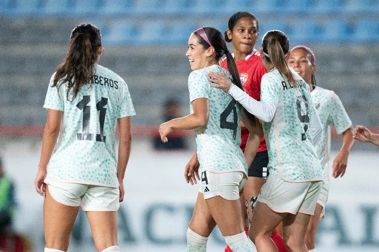 Las mexicanas sentenciaron el juego durante el primer tiempo, al marcar 6 goles ante el rival. Foto tomada de X @Miseleccionfem.