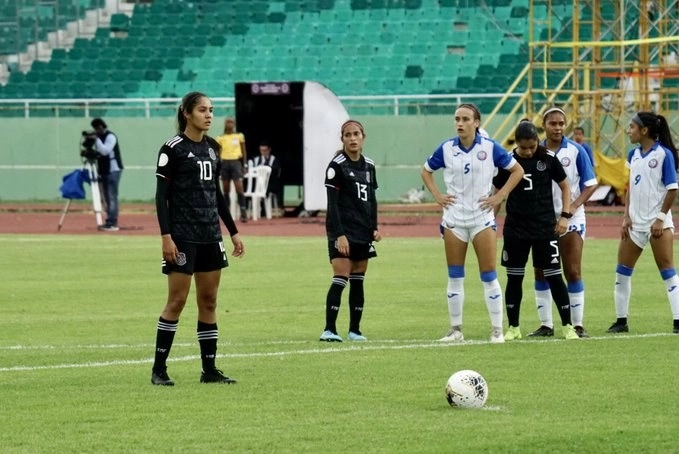 Los goles del triunfo del Tri Femenil Sub 20 los marcó Alison González, uno de ellos fue por penal. Foto @miseleccionmx