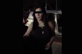 Rosalinda González Valencia al momento de su detención. Fotograma tomado de video difundido en redes sociales
