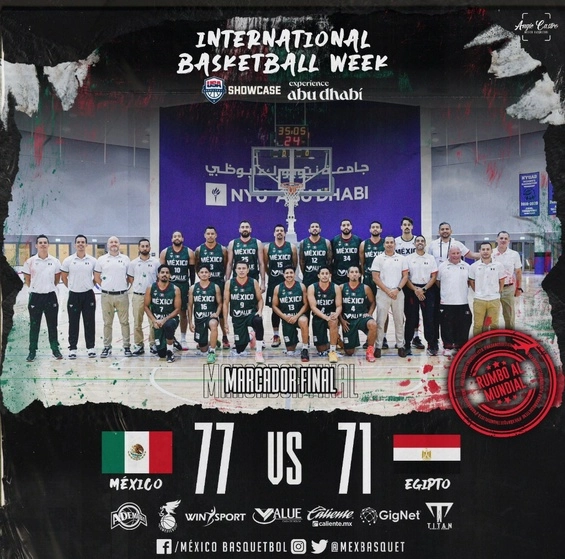 La selección mexicana inició con triunfo su participación en la Internacional Basketball Week y llegó a ocho victorias en nueve partidos de preparación. Imagen tomada de @mexbasquet