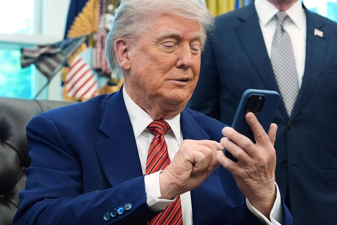 El presidente Donald Trump durante un evento en la Oficina Oval de la Casa Blanca, el 23 de mayo de 2025. Foto 