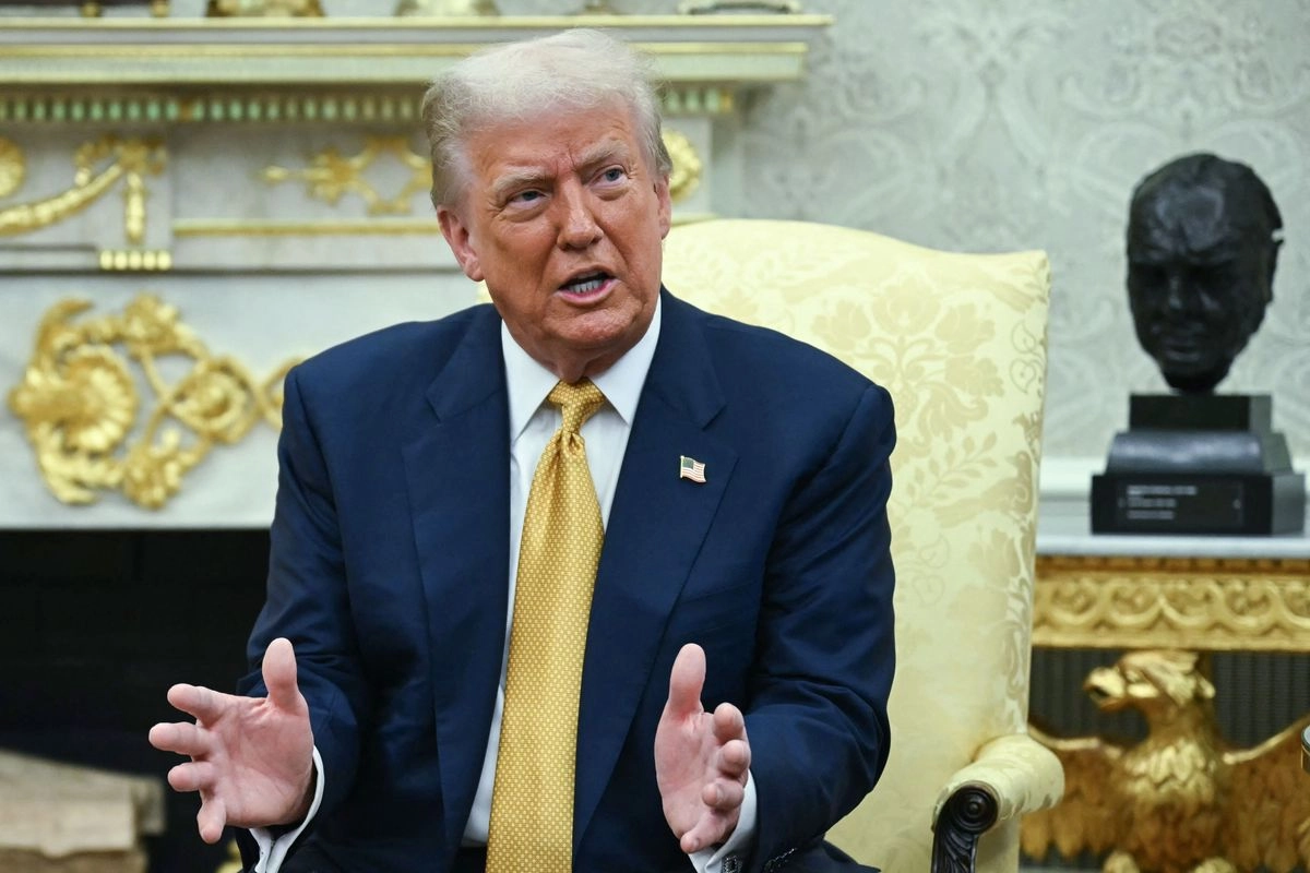 Donald Trump en la oficina Oval de la Casa Blanca en Washington, DC, el 22 de julio de 2025. 