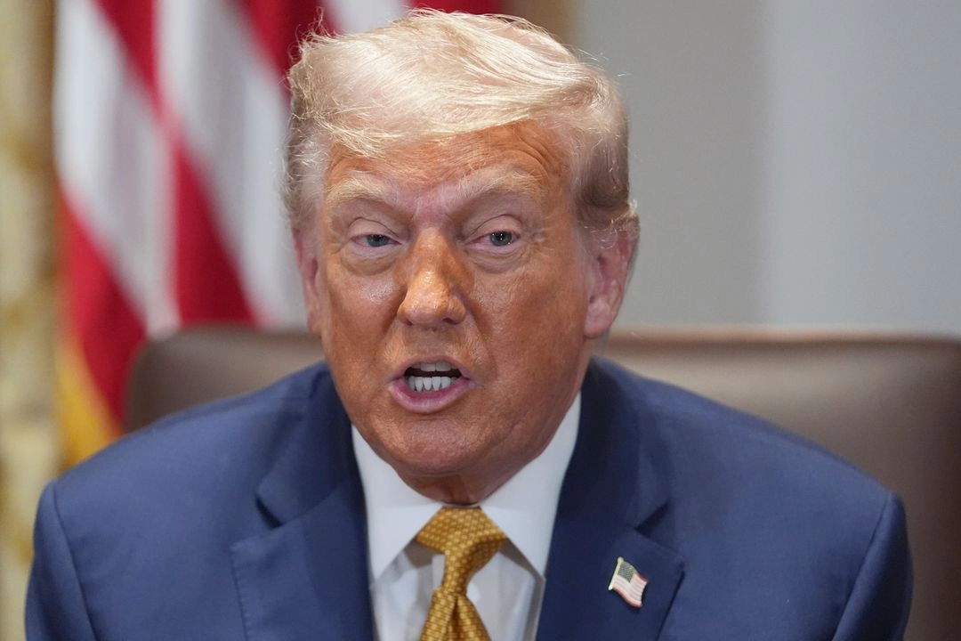 El presidente Donald Trump durante una reunión de gabinete en la Casa Blanca, el 8 de julio de 2025. Foto 