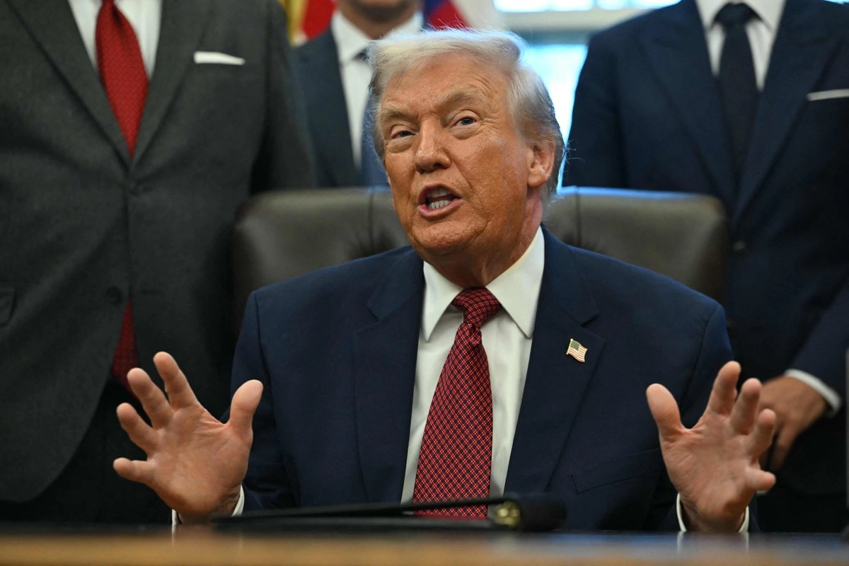 Cuestionado sobre la situación del tratado, Trump respondió: “Vence en aproximadamente un año. Y lo dejaremos vencer o tal vez llegaremos a otro acuerdo con México y Canadá”. Foto