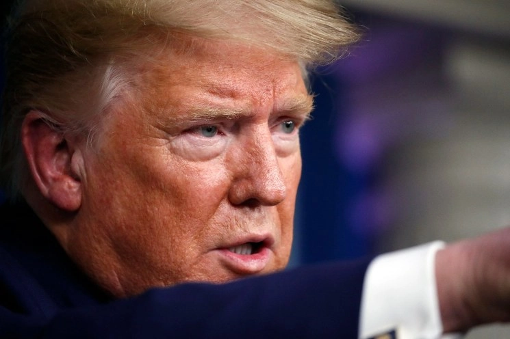 El presidente Donald Trump en conferencia este viernes. Foto Ap