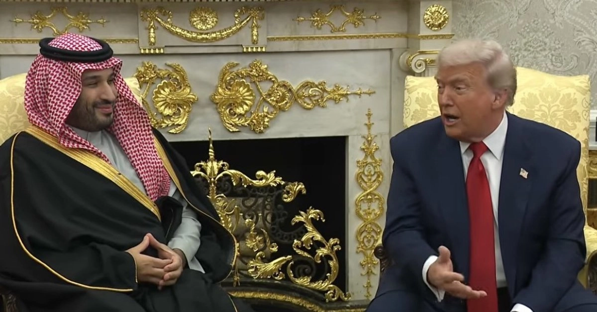 El presidente de Estados Unidos, Donald Trump, recibe en la Casa Blanca al príncipe heredero de Arabia Saudí, Mohamed bin Salmán.