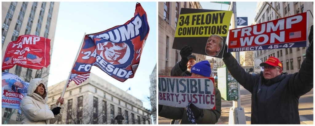 A pesar de sus bravatas y del apoyo de sus simpatizantes que quieren crear realidades alternativas, el futuro presidente Donald Trump no puede cancelar las leyes de la aritmética. Foto Afp y Ap 