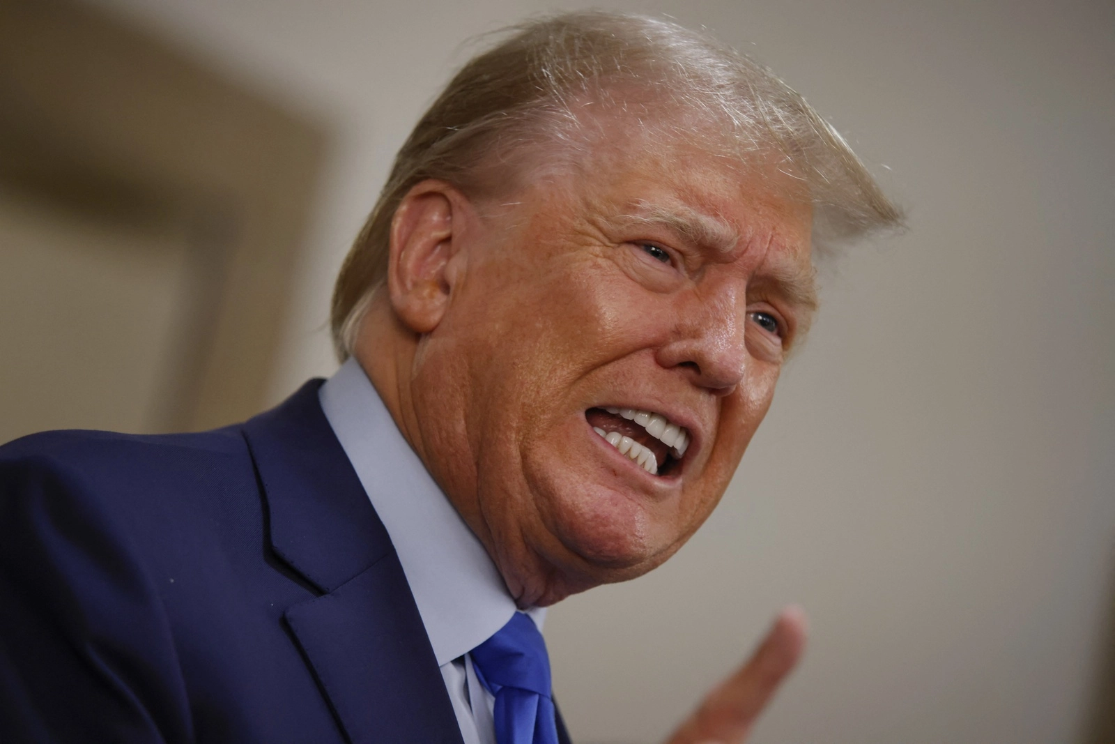 Antes de entrar en el tribunal, el ex presidente calificó el caso de "una continuación de la mayor caza de brujas de todos los tiempos", el 2 de octubre de 2023 Foto Afp 