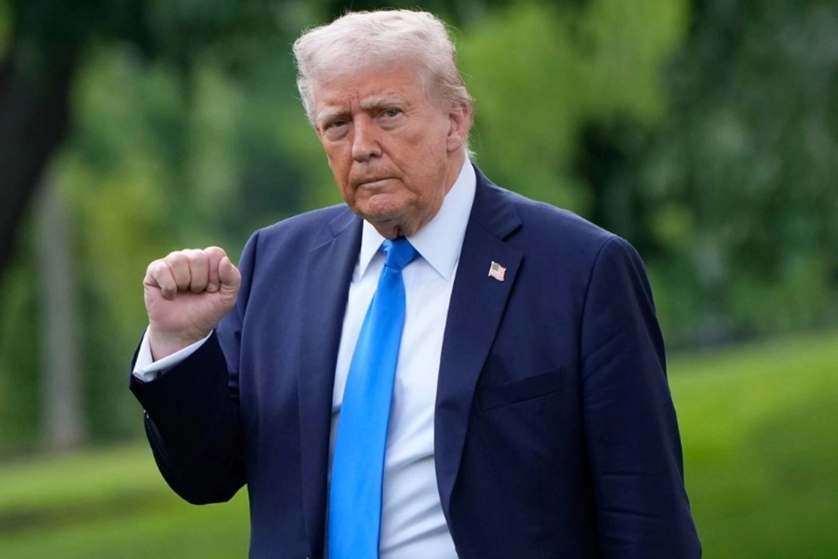 El presidente Donald Trump desde el Jardín Sur de la Casa Blanca, en Washington.