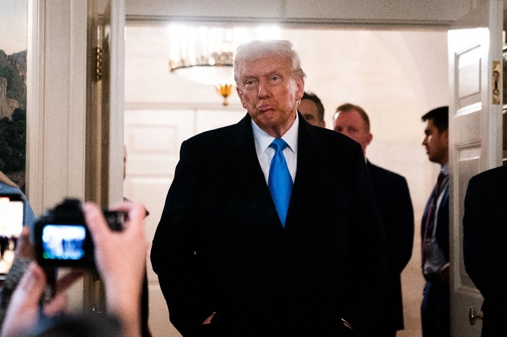 El presidente Donald Trump en la Casa Blanca, el 11 de febrero de 2025. Foto Afp