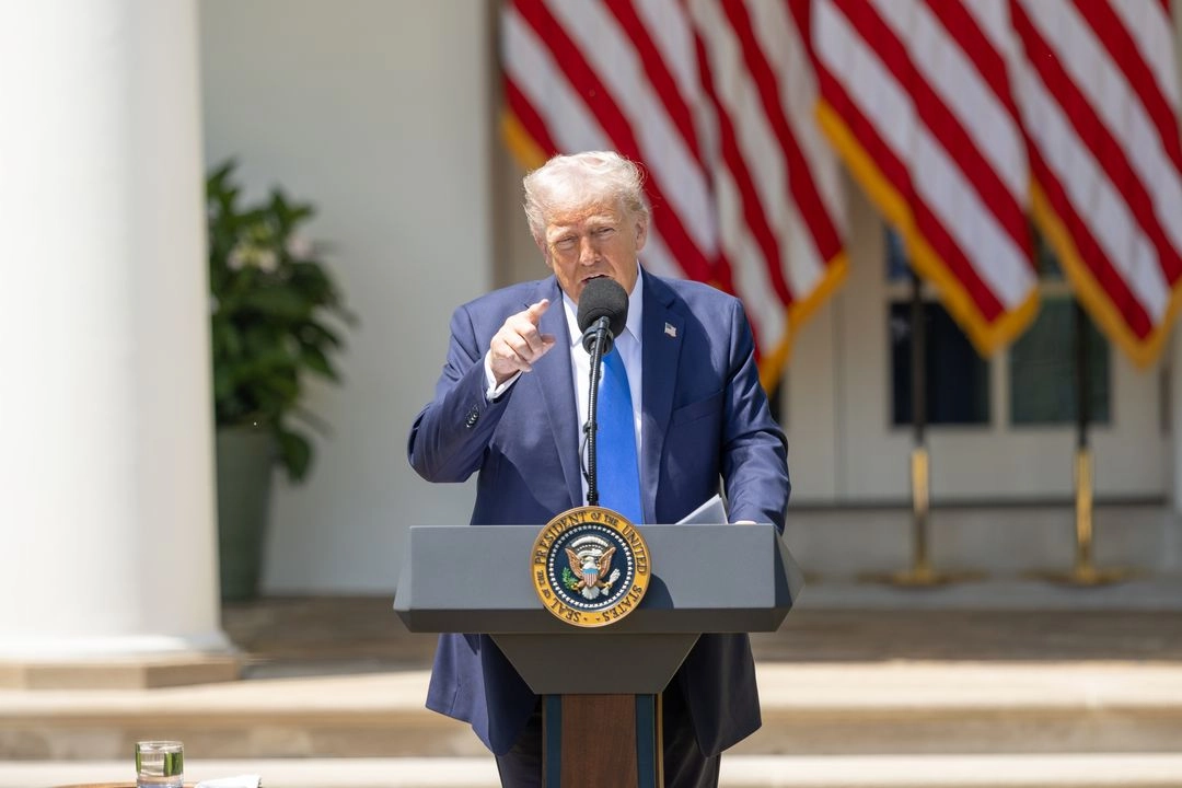 El presidente Donald Trump durante un evento en la Casa Blanca, el 1 de mayo de 2025. Foto 
