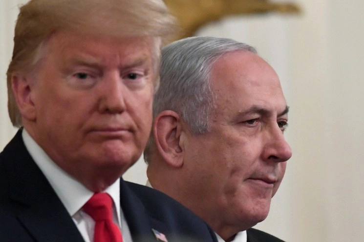 El plan de paz es tan excluyente que a su presentación no fueron representantes palestinos. Foto Ap