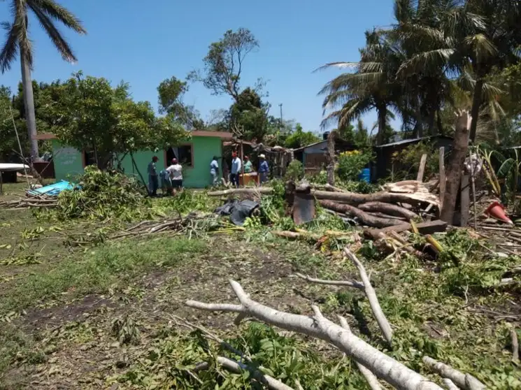 Afectaciones en Ozuloama. Foto Protección Civil