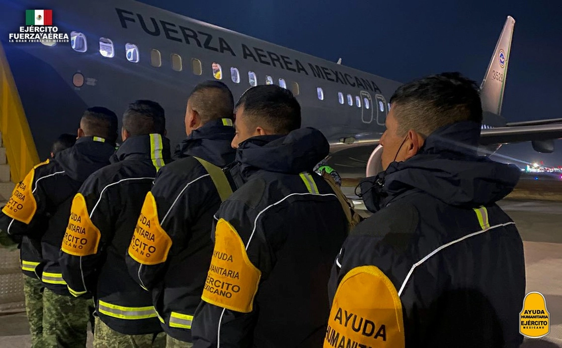 Momentos antes del despegue del avión de la Fuerza Aérea Mexicana con rumbo a Turquía. Foto tomada de https://twitter.com/SEDENAmx