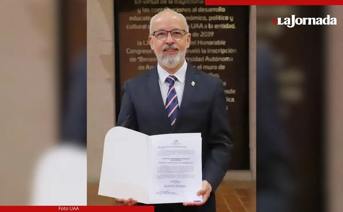 Juan Carlos Arredondo Hernández ocupará la rectoría de la Universidad Autónoma de Aguascalientes para el periodo 2026-2029; sustituye a Sandra Yesenia Pinzón Castro, quien buscaba la relección. Foto 