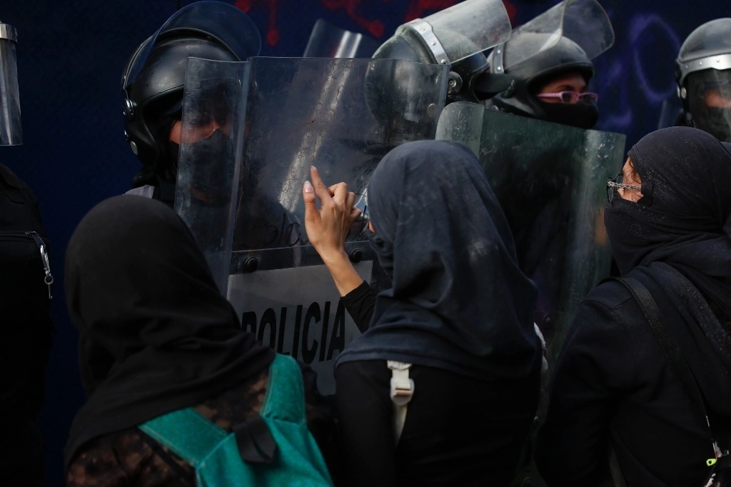 Aspectos de la marcha en CDMX por el Dia de Acción Global por el Aborto Legal. Foto Cristina Rodríguez