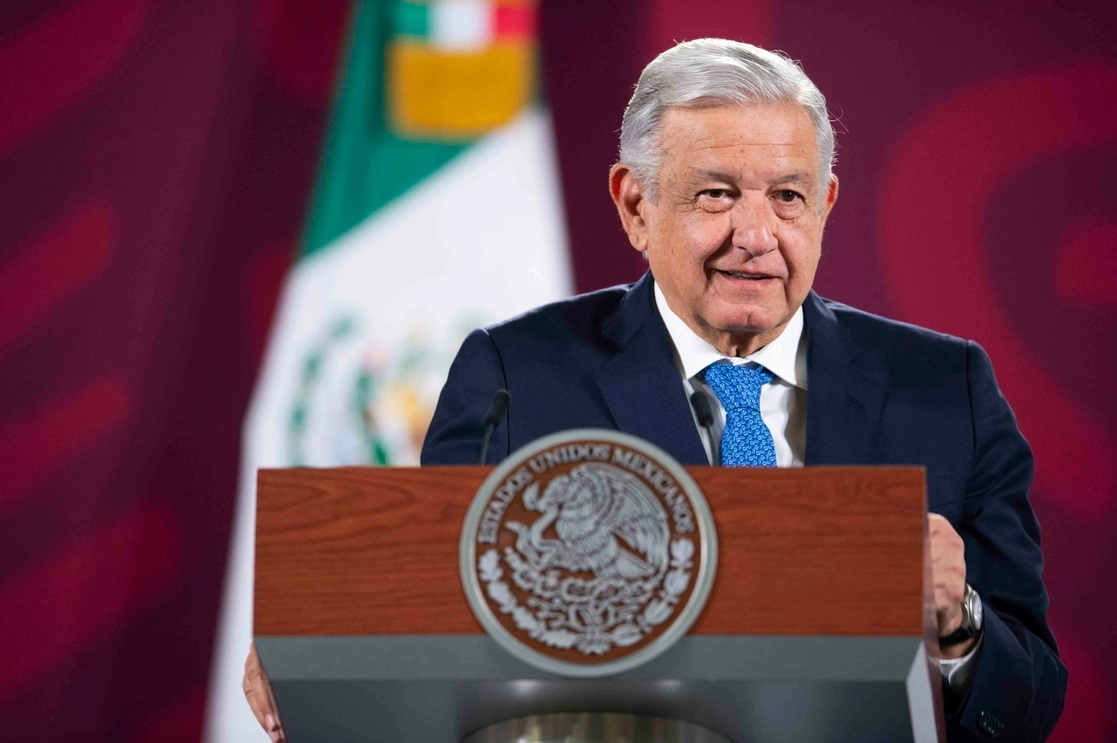 El presidente Andrés Manuel López Obrador durante la conferencia de prensa matutina desde Palacio Nacional, el 23 de septiembre de 2022. Foto Presidencia 