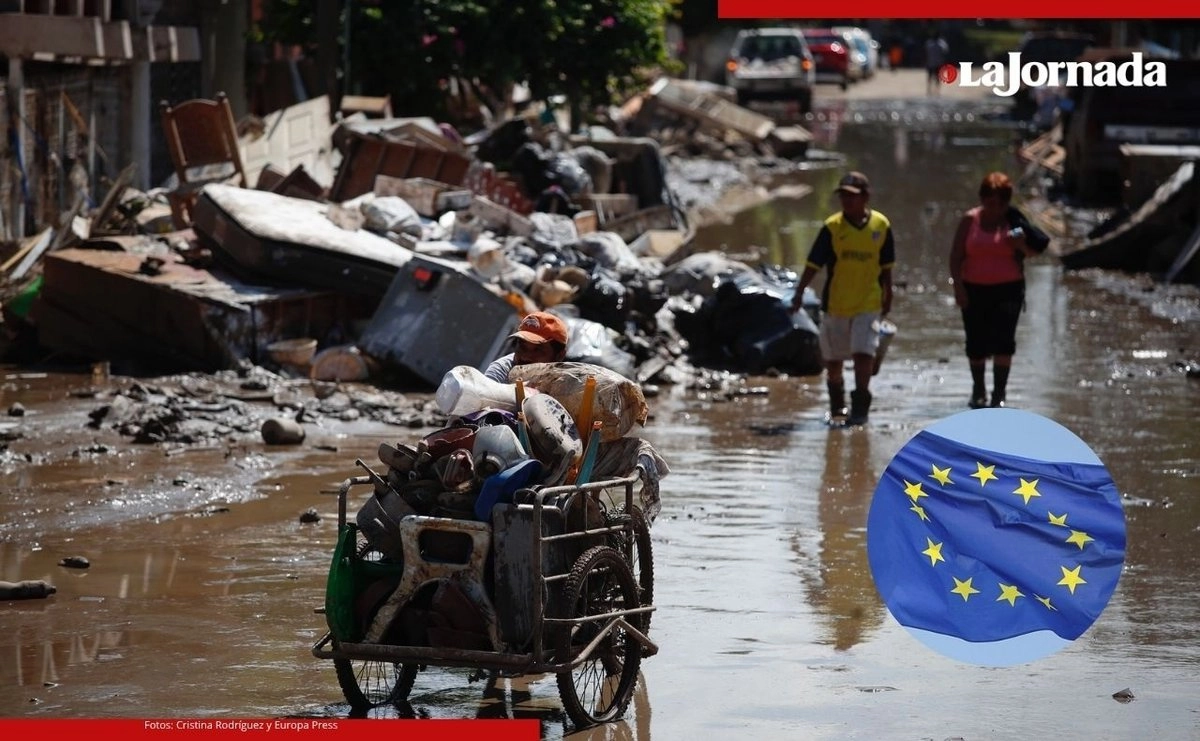 La Delegación de la Unión Europea en México aseguró que el bloque y sus Estados miembros son el principal donante de ayuda humanitaria en el mundo; en la imagen, damnificados por lluvias en la colonia Lázaro Cárdenas del municipio veracruzano de Poza Rica, el 16 de octubre de 2025. Fotos