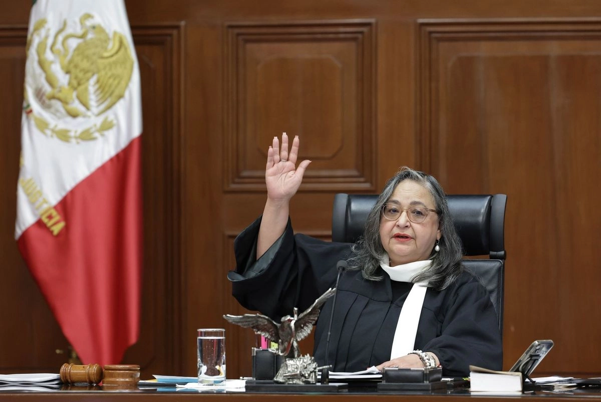 Norma Piña, ministra presidenta de la SCJN, durante la última sesión extraordinaria del máximo tribunal, el 19 de agosto de 2025. Foto 